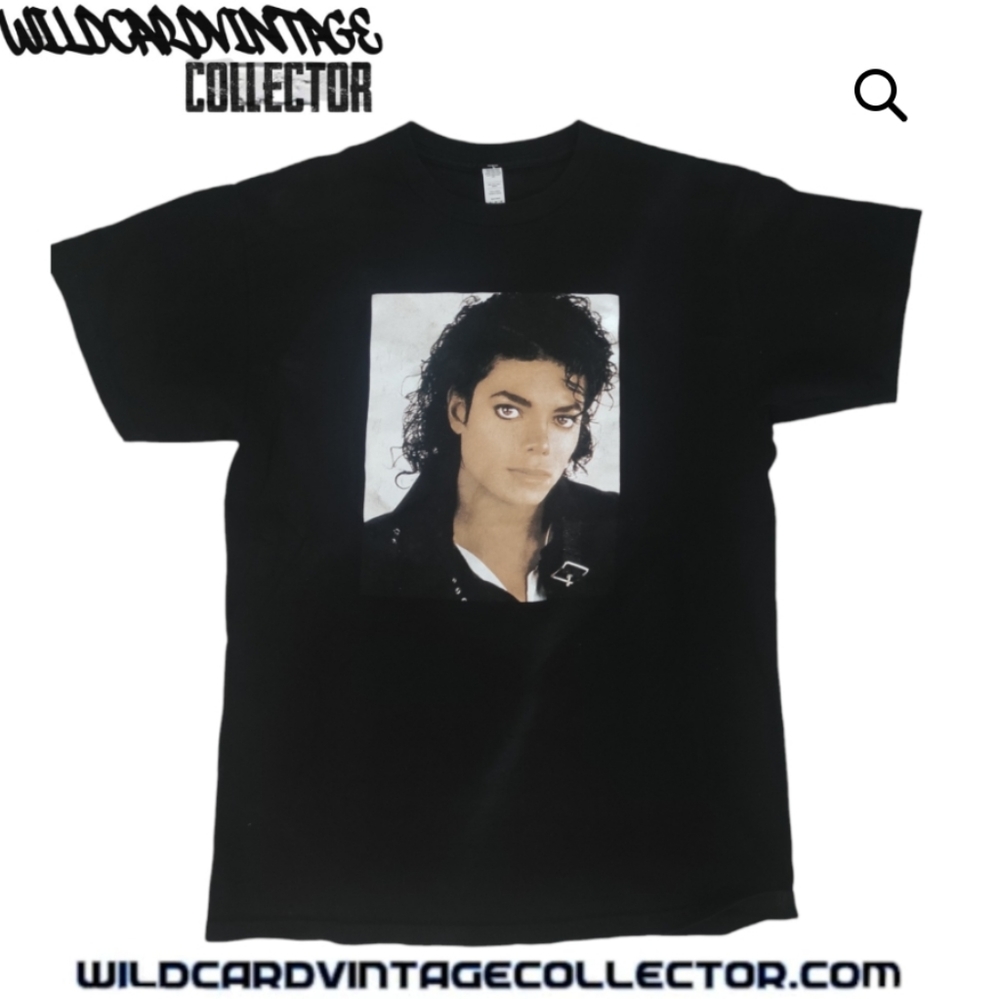 Michael Jackson Bad Album Cover black T-Shirt size Medium